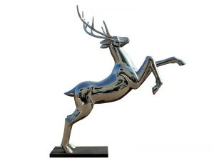 Edelstahl Hirsch Skulptur